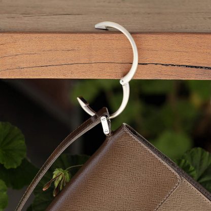 Bag Hook Gancio porta borsa da tavolo in alluminio