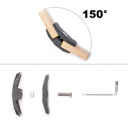 Playwood.it Confezione da n° 4 Connettori Angolari da 150° per Realizzare scaffalature modulari in Legno DIY