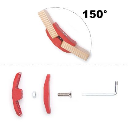 Playwood.it Confezione da n° 4 Connettori Angolari da 150° per Realizzare scaffalature modulari in Legno DIY - immagine 2