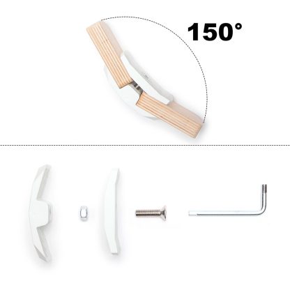 Playwood.it Confezione da n° 4 Connettori Angolari da 150° per Realizzare scaffalature modulari in Legno DIY - immagine 3