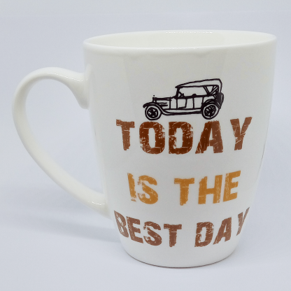 Tazza Mug da Colazione in ceramica con Frase Motivazionale TODAY IS THE BEST DAY - immagine 2