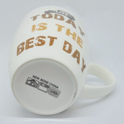Tazza Mug da Colazione in ceramica con Frase Motivazionale TODAY IS THE BEST DAY - immagine 4