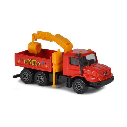 Majorette Modellino circo Pinder Camion Gru Mercedes-Benz Zetros 1:64 Die-Cast - immagine 2