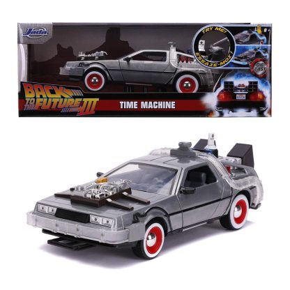 Jada TOYS Time Machine Ritorno al Futuro 3 1:24 Modellino Auto Die-cast Con luci