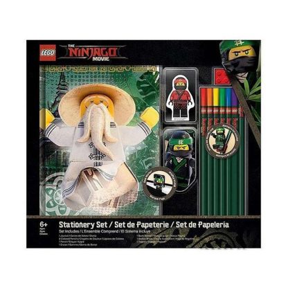 LEGO Ninjago Set cancelleria Diario 6 matite colorate Segnalibro Gomma Adesivi