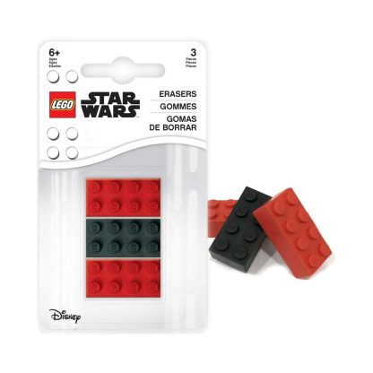 LEGO Star Wars Set di 3 gomme da cancellare a forma di mattoncino Disney