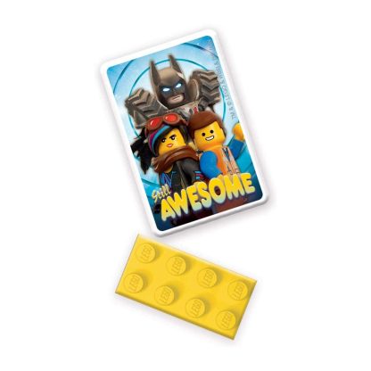 THE LEGO Movie 2 - Set Gomma da cancellare + Gomma Mattoncino per Ufficio o Scuola - immagine 2