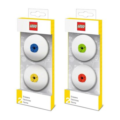 LEGO Set con 2 gomme da cancellare rotonde