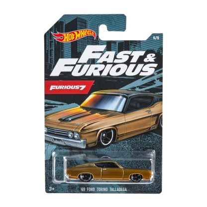 Hot Wheels '69 Ford Torino Talladega Fast & Furious Modellino Auto Automobile