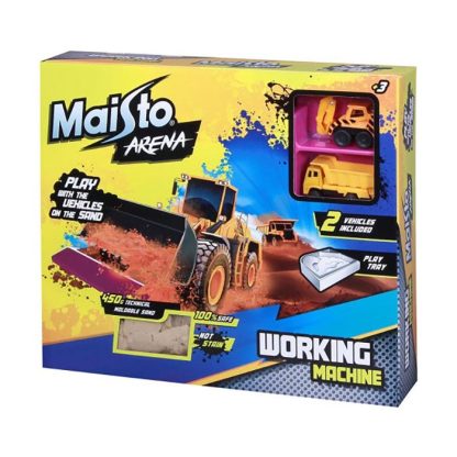Maisto Arena Macchine da lavoro Cantiere Set da Gioco con Sabbia e Modellini inclusi