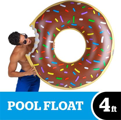 Big Mouth Ciambella Gonfiabile Gigante da Piscina Materassino Mare Salvagente Cioccolato - immagine 5