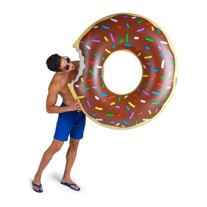 Big Mouth Ciambella Gonfiabile Gigante da Piscina Materassino Mare Salvagente Cioccolato - immagine 4