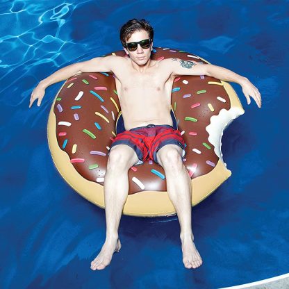 Big Mouth Ciambella Gonfiabile Gigante da Piscina Materassino Mare Salvagente Cioccolato - immagine 3
