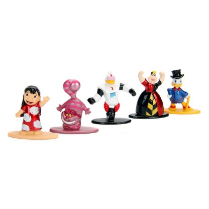 Jada Nano Metalfigs Disney Pack da 5 Mini Figure Die Cast Statuette Zio Paperone, Regina di cuori, Lilo, Robopap, Stregatto - immagine 6