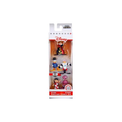 Jada Nano Metalfigs Disney Pack da 5 Mini Figure Die Cast Statuette Zio Paperone, Regina di cuori, Lilo, Robopap, Stregatto - immagine 2