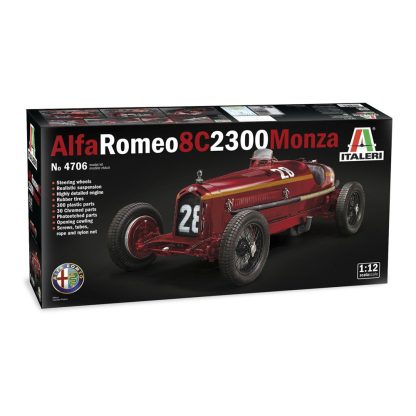 Italeri Alfa Romeo 8C 2300 Monza 1:12 Modellino Auto in Kit da Assemblare e Pitturare