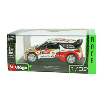 Bburago Citroën DS3 WRC 2013 Sébastien Loeb Modellino Auto 1:32 Die-Cast Rally - immagine 2