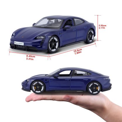 Bburago Porsche Taycan Turbo S Modellino Auto Automobile 1:24 Die-Cast Burago - immagine 9