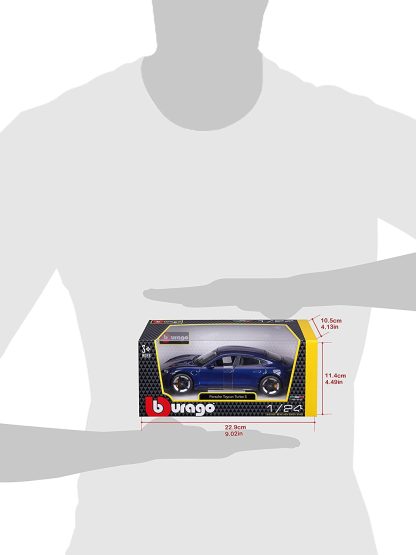 Bburago Porsche Taycan Turbo S Modellino Auto Automobile 1:24 Die-Cast Burago - immagine 11