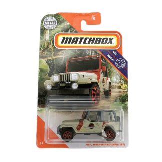 Matchbox Jeep Wrangler Rollbar Jurassic Park Modellino Automobile Auto Die-Cast