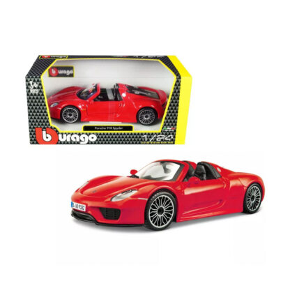 Bburago Porsche 918 Spyder Scala 1:24 Modellino Auto Automobile Burago