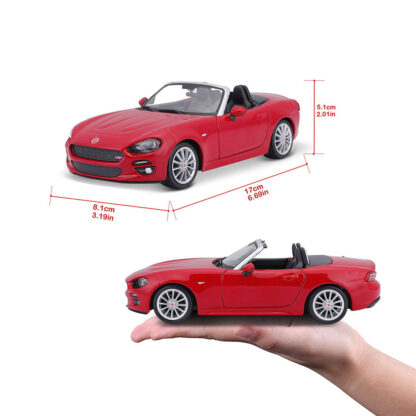 Bburago Fiat 124 Spider Scala 1:24 Modellino Auto Automobile Burago FCA - immagine 8