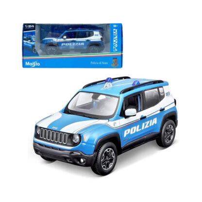 Maisto Jeep Renegade Polizia di Stato Scala 1:24 Modellino SUV Auto Automobile - immagine 2
