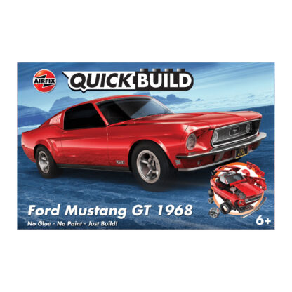 Airfix Quickbuild Ford Mustang GT 1968 Modellino Auto Automobile in Kit da Montare - immagine 5
