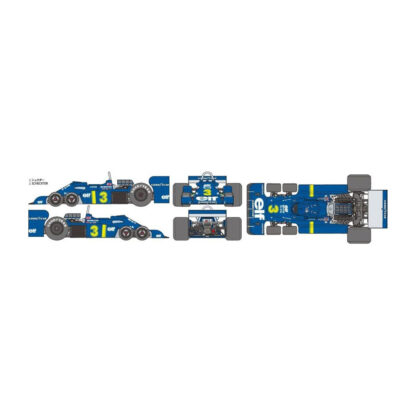 Tamiya Tyrrell P34 Six Wheeler 1976 Japan GP 1/20 Modellino Auto F1 Kit - immagine 5