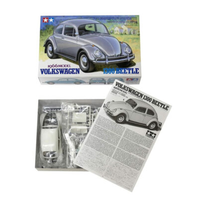 Tamiya Volkswagen 1300 Beetle 1966 Scala 1/24 Modellino Auto Maggiolino Kit - immagine 3