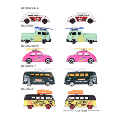 Majorette Volkswagen VW The Originals Set con 5 Modellini Auto 1:64 Die-Cast - immagine 3