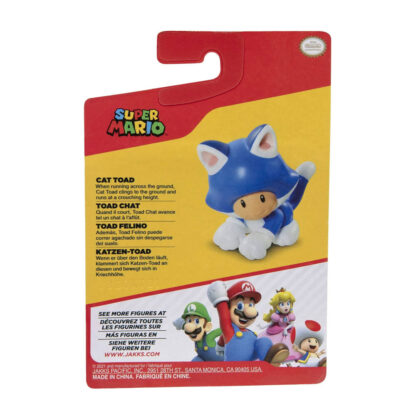 Jakks Pacific Nintendo Super Mario Cat Toad Action Figure Figura 6cm - immagine 8