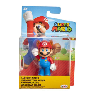 Jakks Pacific Nintendo Super Mario Raccoon Mario Action Figure Figura 6,5cm
