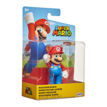 Jakks Pacific Nintendo Super Mario Raccoon Mario Action Figure Figura 6,5cm - immagine 2