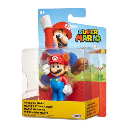 Jakks Pacific Nintendo Super Mario Raccoon Mario Action Figure Figura 6,5cm - immagine 3