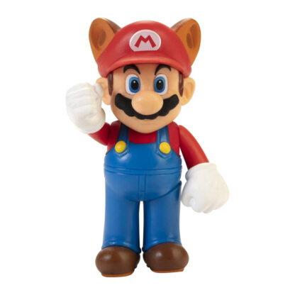 Jakks Pacific Nintendo Super Mario Raccoon Mario Action Figure Figura 6,5cm - immagine 4