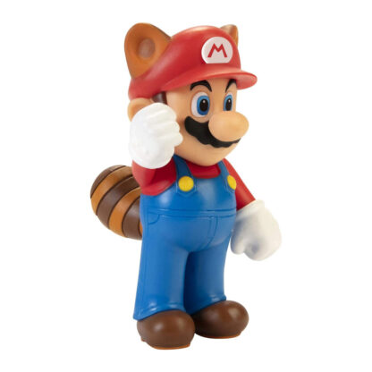 Jakks Pacific Nintendo Super Mario Raccoon Mario Action Figure Figura 6,5cm - immagine 6
