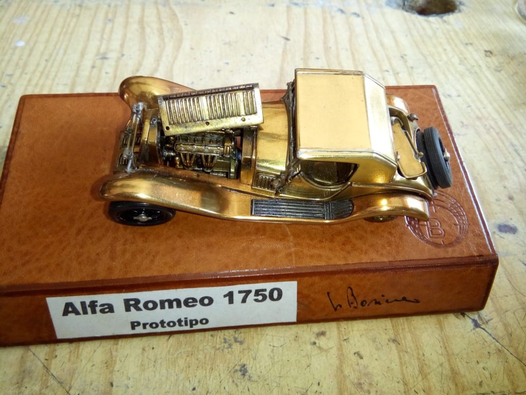 Modellino di Alfa Romeo 1750 Prototipo costruito da Vincenzo Bosica