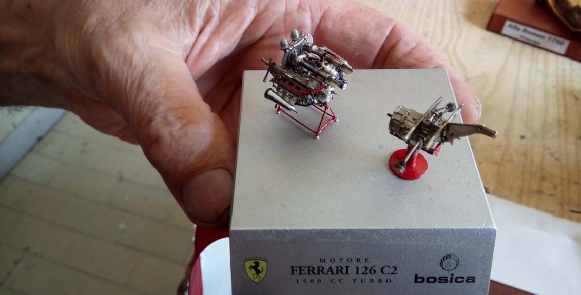 Motore Ferrari 126 C2 1500 CC Turbo costruito da Vincenzo Bosica
